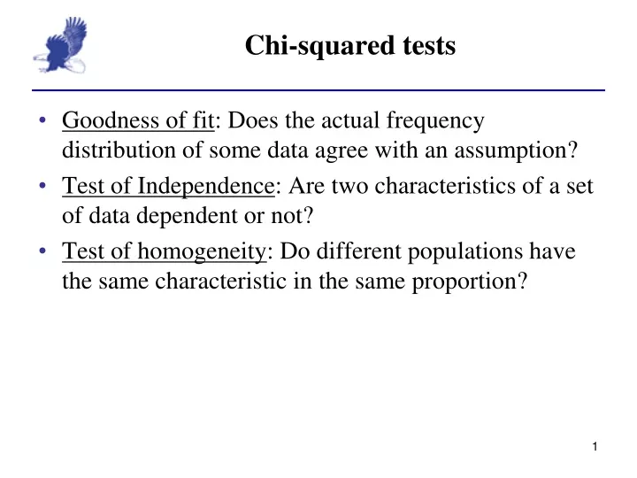 chi squared tests