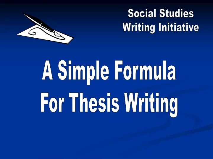 social studies writing initiative