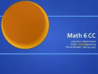 Math 6 CC