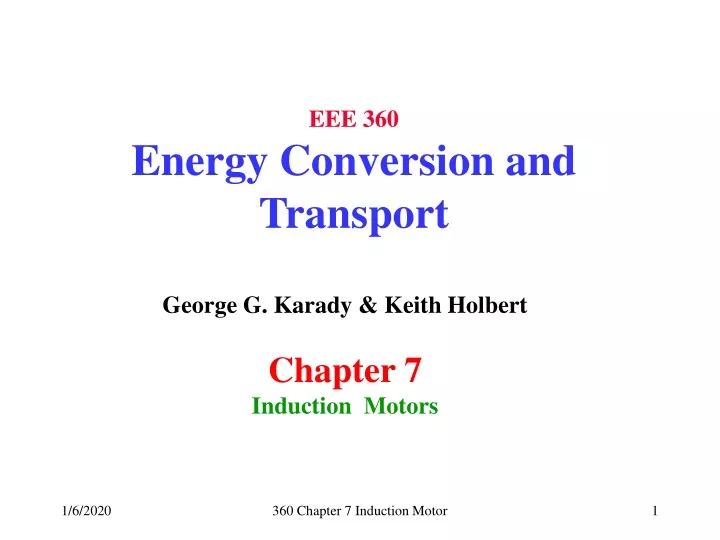 eee 360 energy conversion and transport