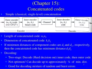 (Chapter 15):  Concatenated codes