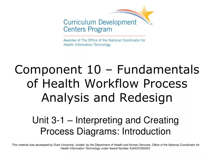 component 10 fundamentals of health workflow process analysis and redesign