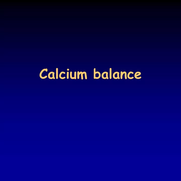 calcium balance