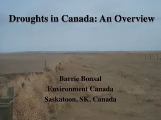 Droughts in Canada: An Overview