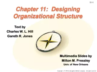 Chapter 11:  Designing Organizational Structure