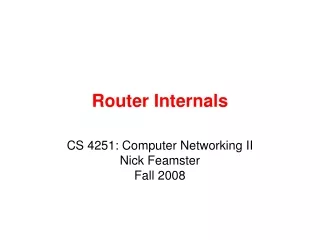 Router Internals
