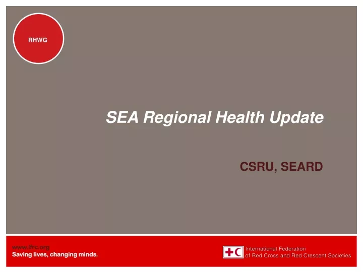 sea regional health update