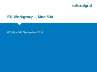 EU Workgroup – Mod 500