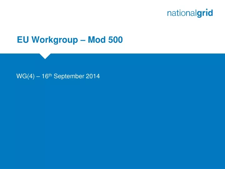 eu workgroup mod 500