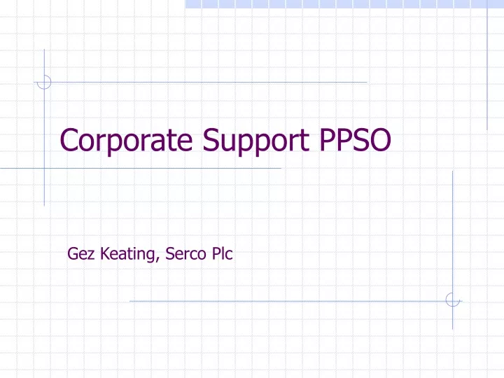 corporate support ppso
