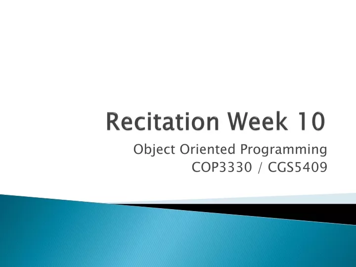 recitation week 10