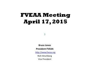 FVEAA Meeting  April 17, 2015