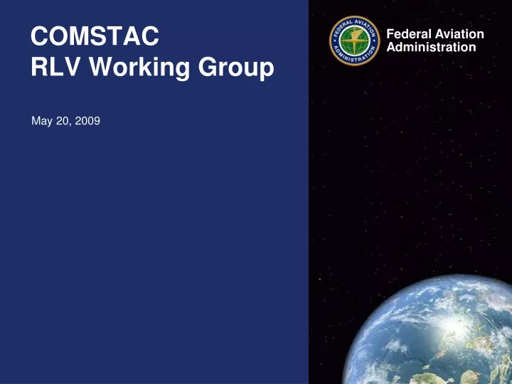 comstac rlv working group