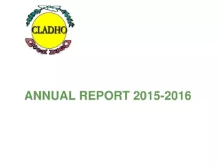 ANNUAL REPORT 2015-2016