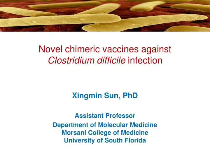novel chimeric vaccines against clostridium