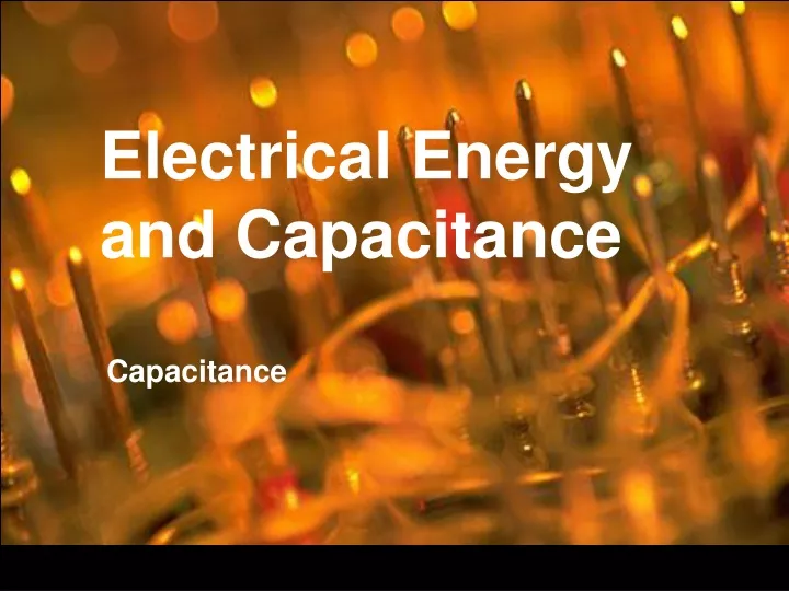 electrical energy and capacitance