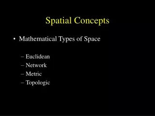 Spatial Concepts