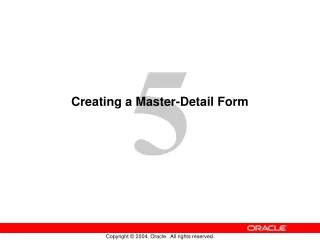 Creating a Master-Detail Form