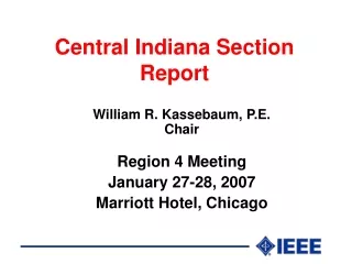 Central Indiana Section Report