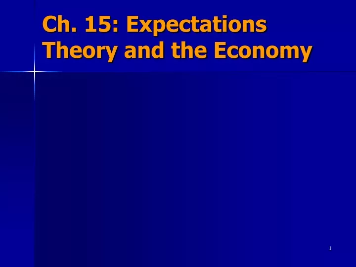 ch 15 expectations theory and the economy