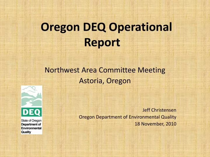 oregon deq operational report