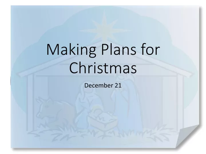 making plans for christmas