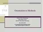 Orientation to Methods - slide 1