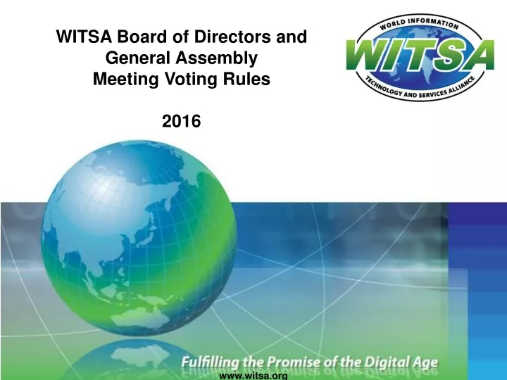 witsa board of director s and general assembly meeting voting rules 2016