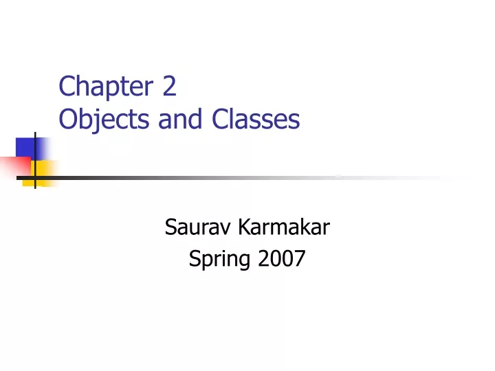 chapter 2 objects and classes