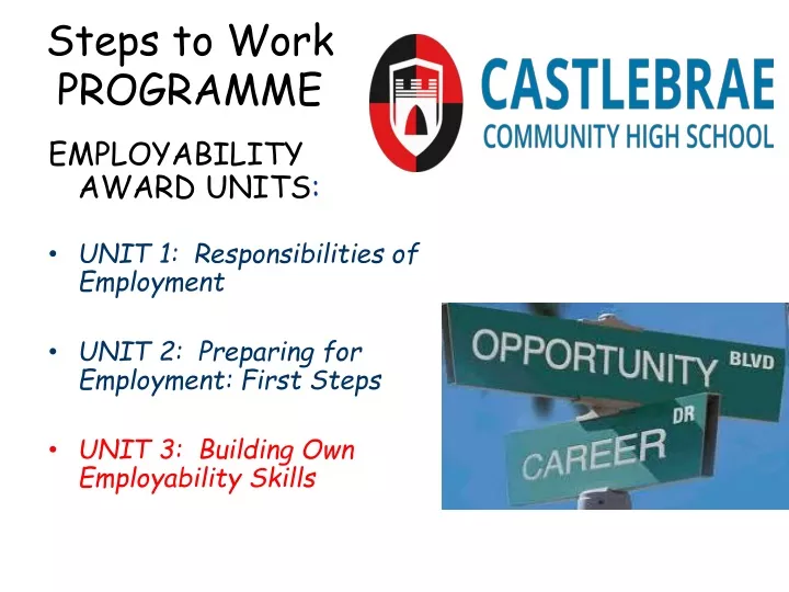 steps to work programme