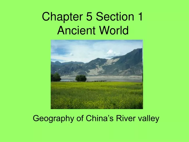 chapter 5 section 1 ancient world