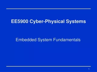 EE5900 Cyber-Physical Systems