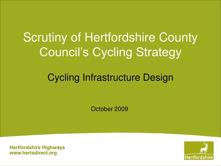 scrutiny of hertfordshire county council s cycling strategy