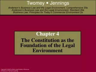 Chapter 4 The Constitution as the Foundation of the Legal Environment