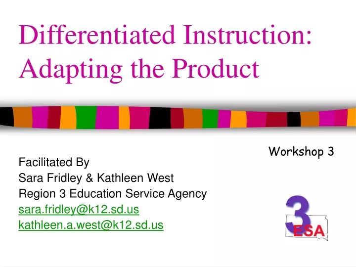 differentiated instruction adapting the product