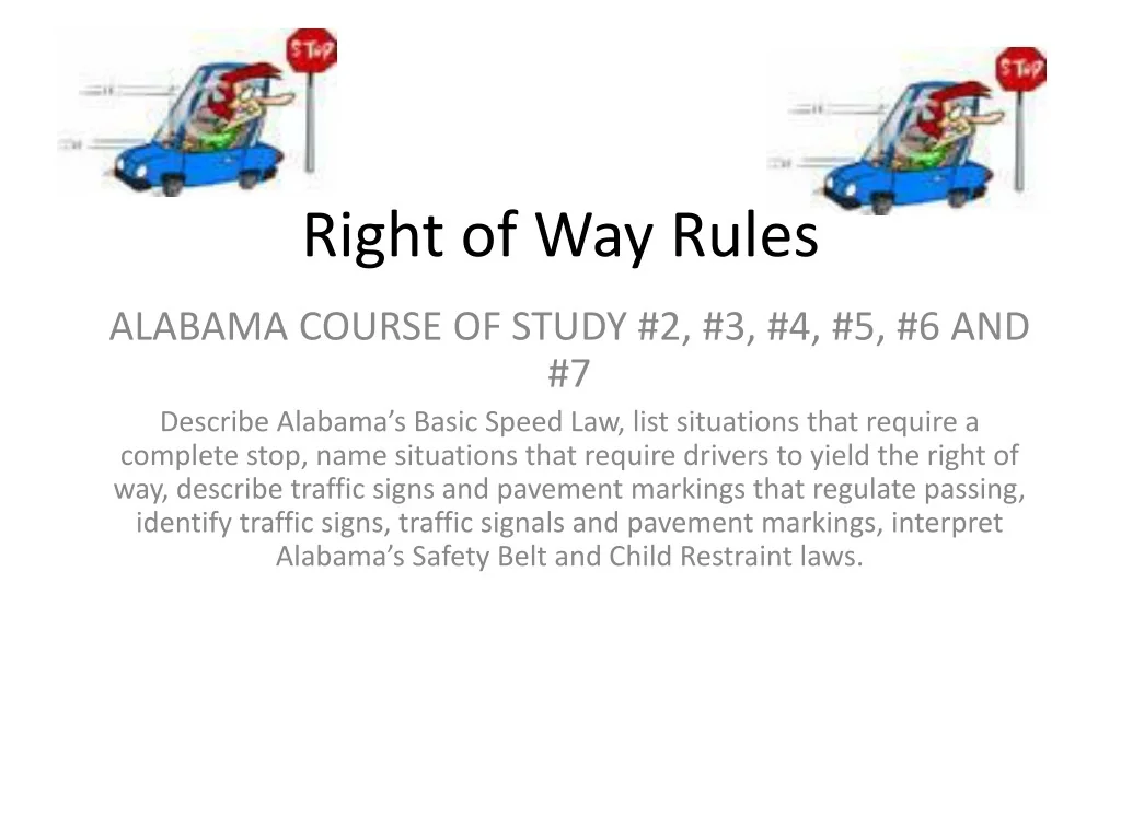 PPT - Right of Way Rules PowerPoint Presentation, free download - ID ...