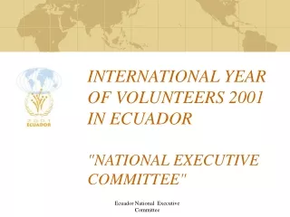 INTERNATIONAL YEAR OF VOLUNTEERS 2001 IN ECUADOR  &quot;NATIONAL EXECUTIVE COMMITTEE&quot;