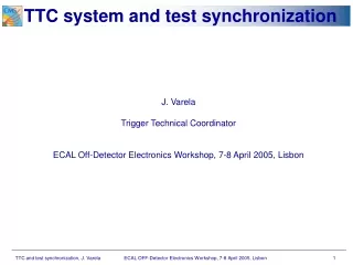 TTC system and test synchronization