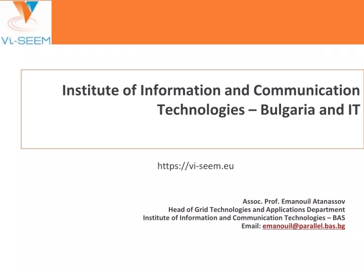 institute of information and communication technologies bulgaria and it