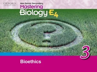 Think about… 3.1 What is bioethics? 3.2 Some issues in biotechnology Recall ‘Think about…’