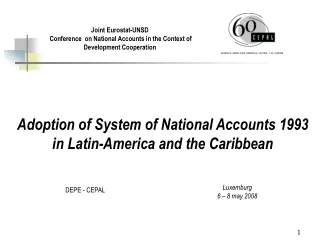 Adoption of System of National Accounts 1993 in Latin-America and the Caribbean