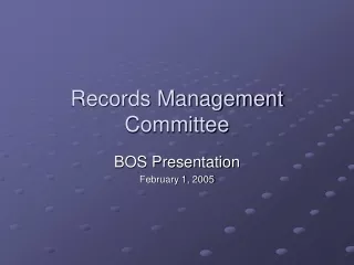 Records Management Committee