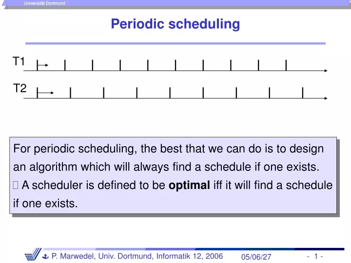 periodic scheduling