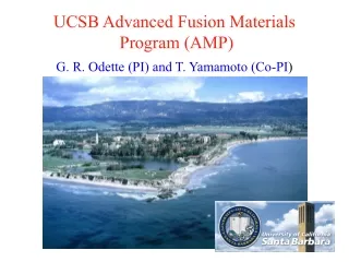 UCSB Advanced Fusion Materials   Program (AMP) G. R. Odette (PI) and T. Yamamoto (Co-PI )