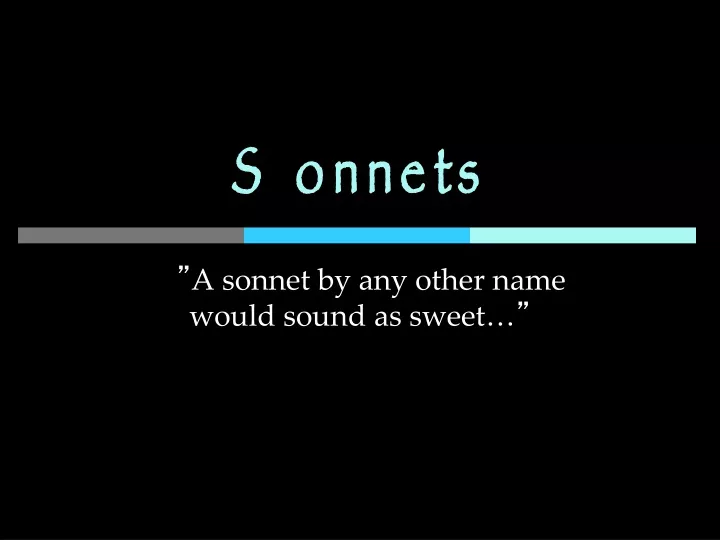 sonnets