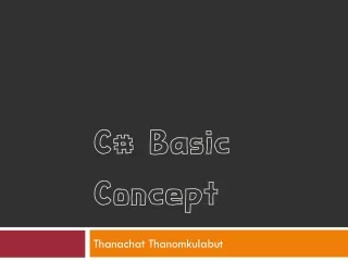 C# Basic Concept