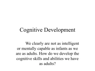 Cognitive Development