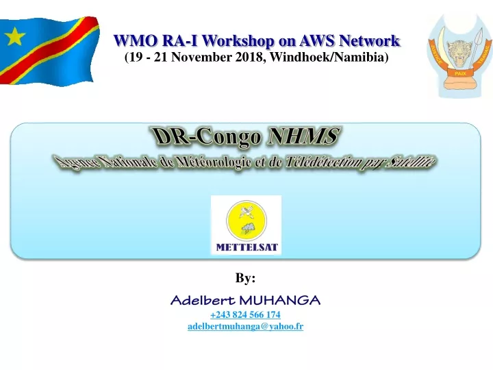 wmo ra i workshop on aws network 19 21 november