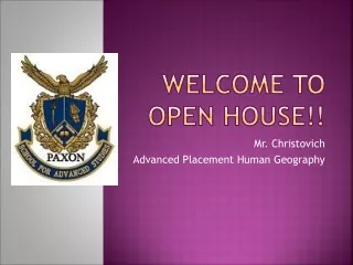 Welcome to open house!!