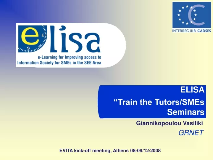 elisa train the tutors smes seminars